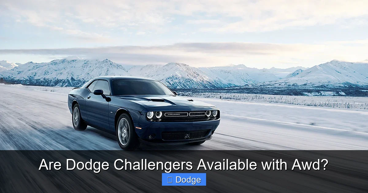 Are Dodge Challengers Available with Awd?