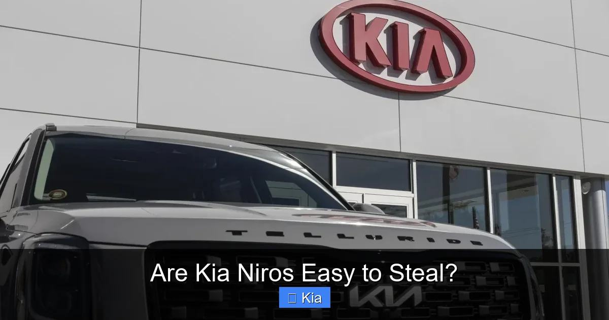 Are Kia Niros Easy to Steal?