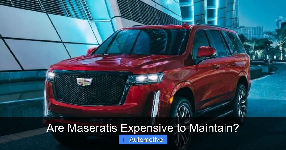 Are Maseratis Expensive to Maintain?