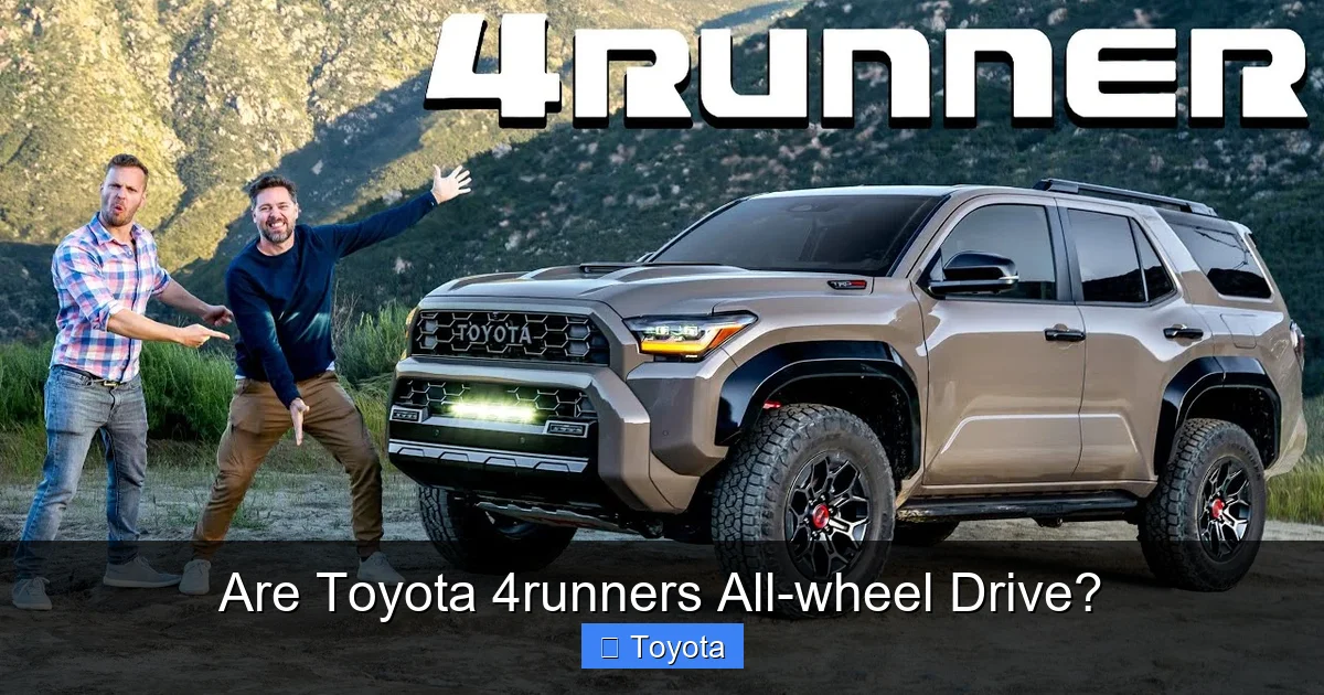 Are Toyota 4runners All-wheel Drive?