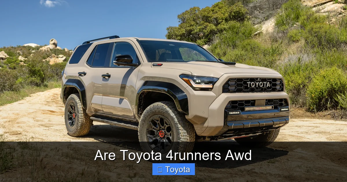 Are Toyota 4runners Awd