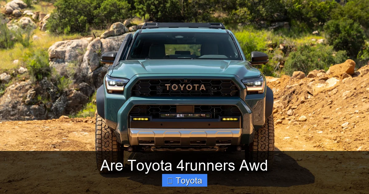 Are Toyota 4runners Awd