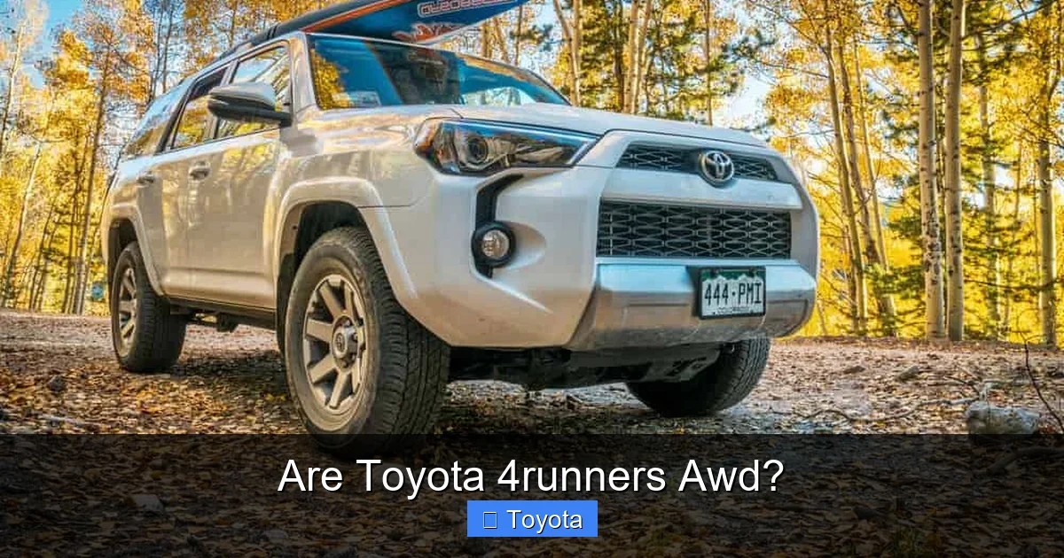 Are Toyota 4runners Awd?