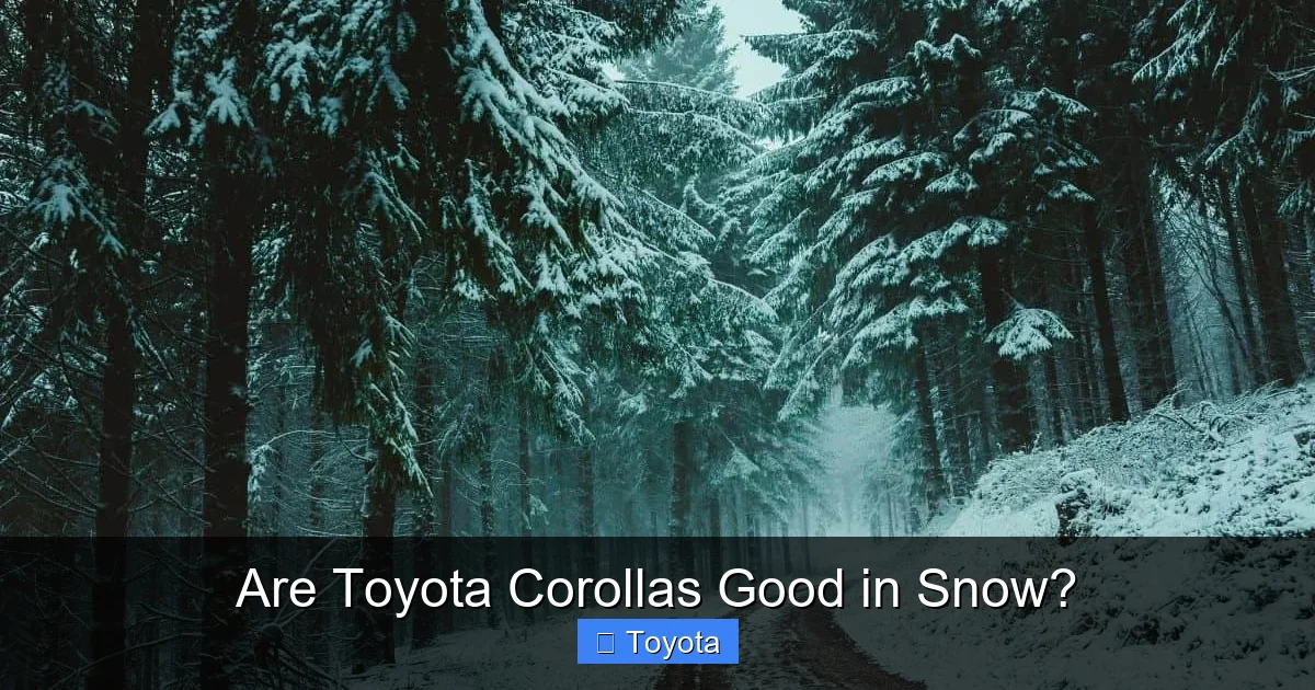 Are Toyota Corollas Good in Snow?