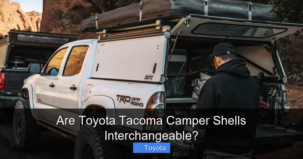 Are Toyota Tacoma Camper Shells Interchangeable?