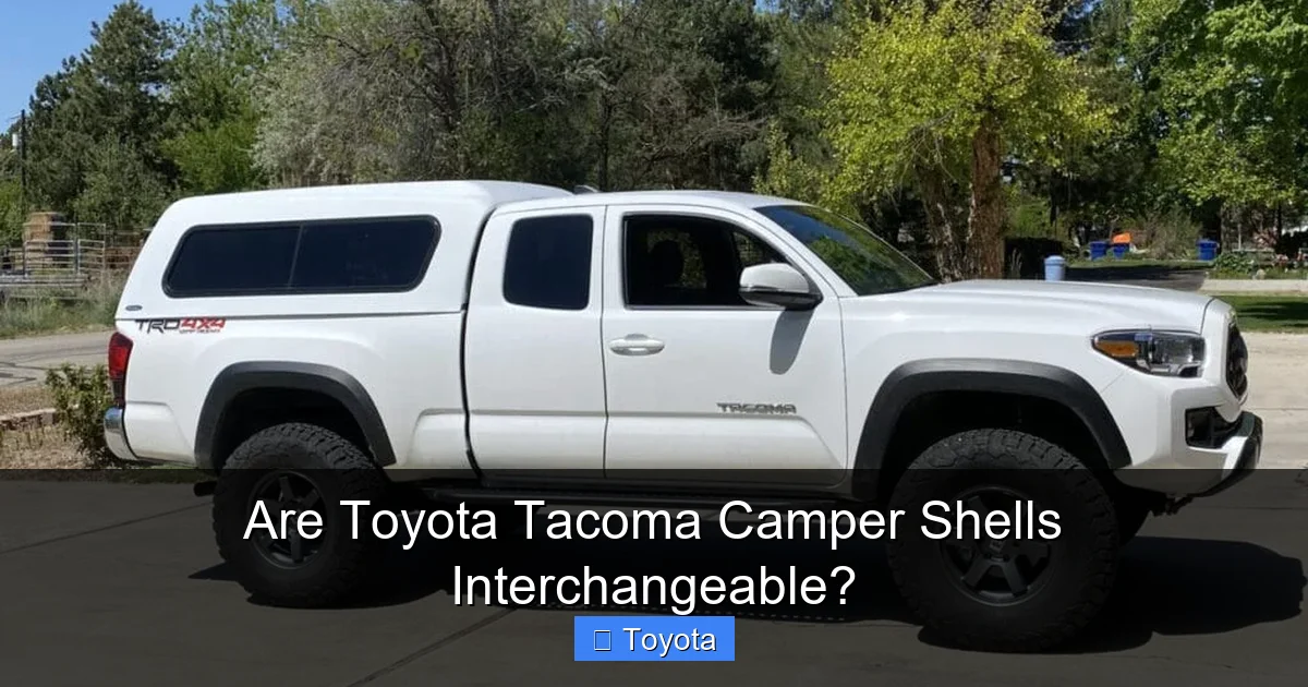Are Toyota Tacoma Camper Shells Interchangeable?