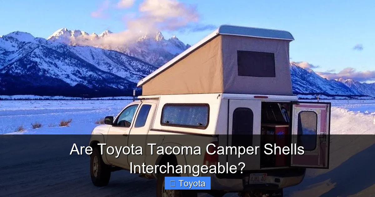 Are Toyota Tacoma Camper Shells Interchangeable?