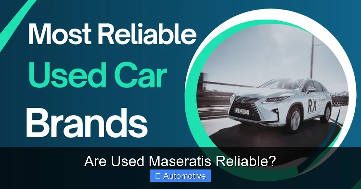 Are Used Maseratis Reliable?