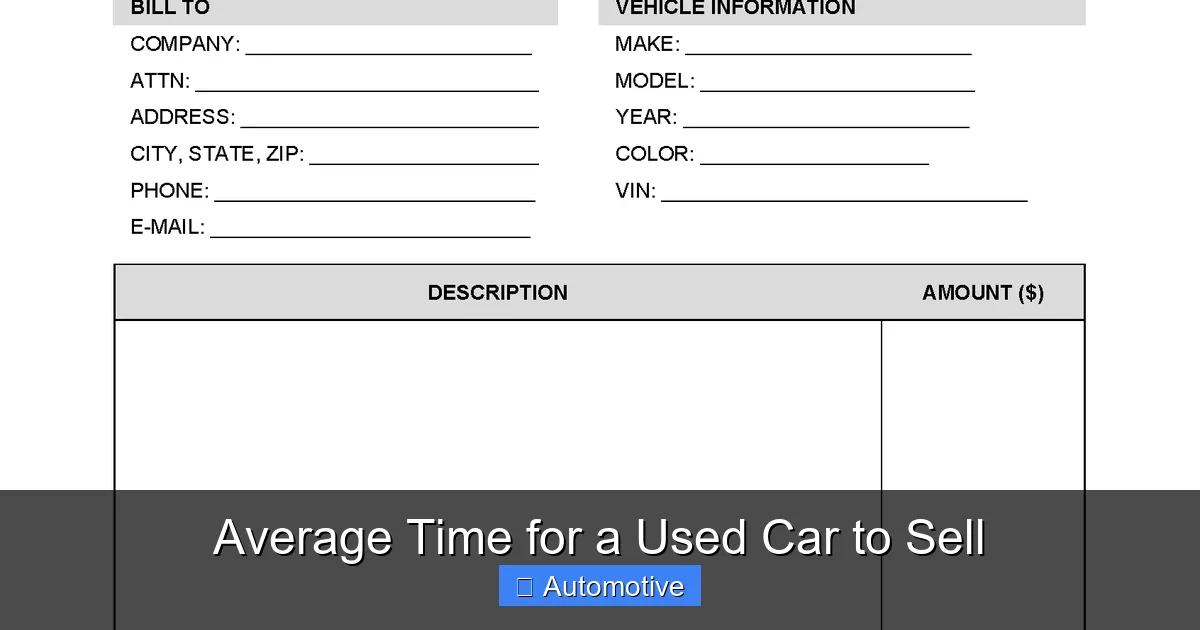 Average Time for a Used Car to Sell