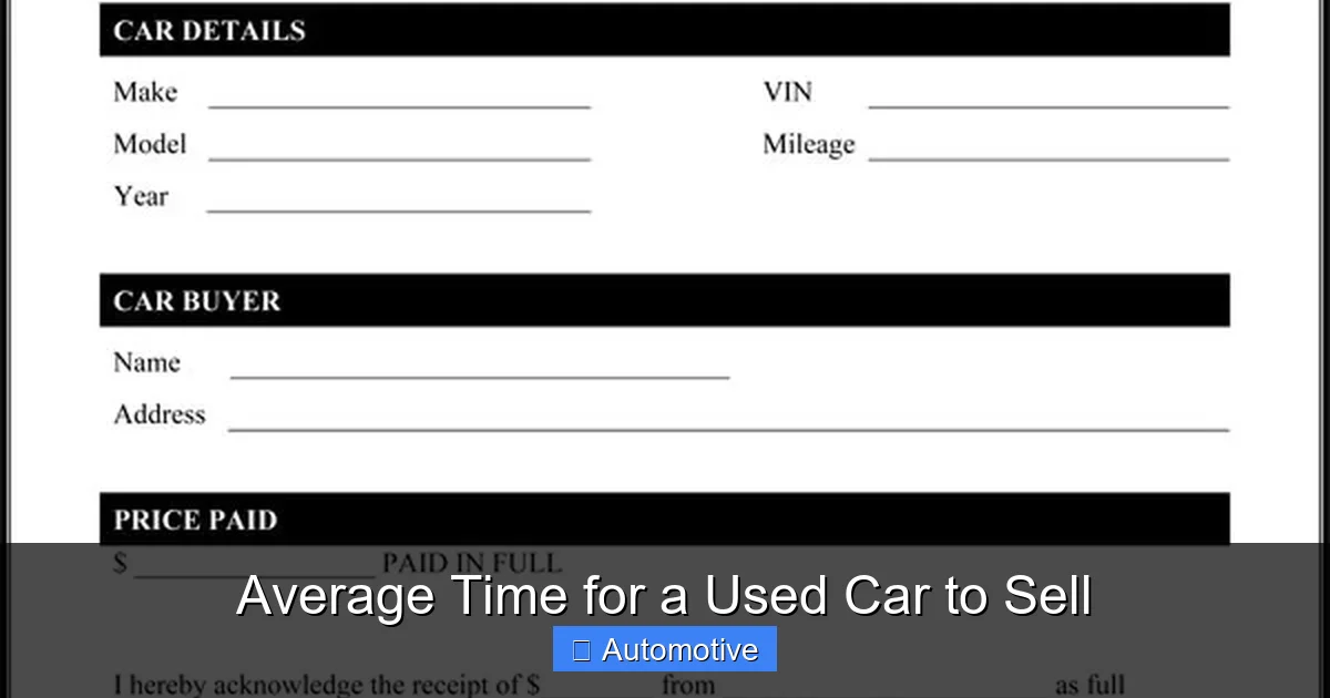 Average Time for a Used Car to Sell