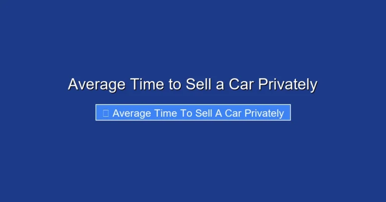 Average Time to Sell a Car Privately
