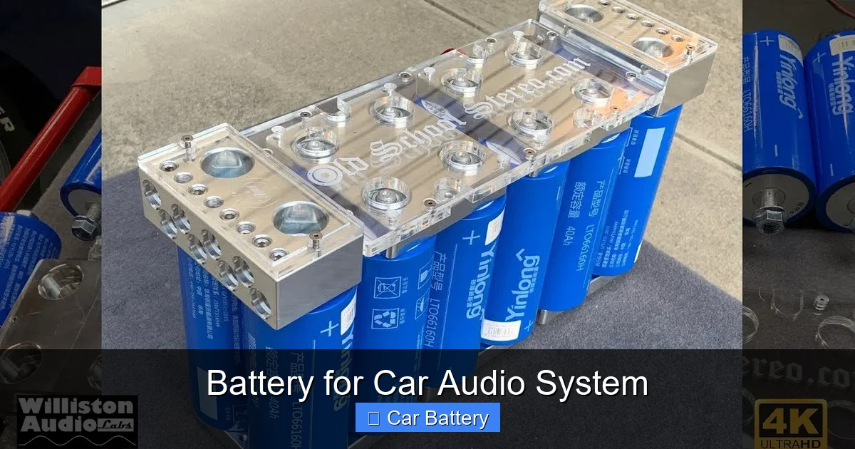 Battery for Car Audio System