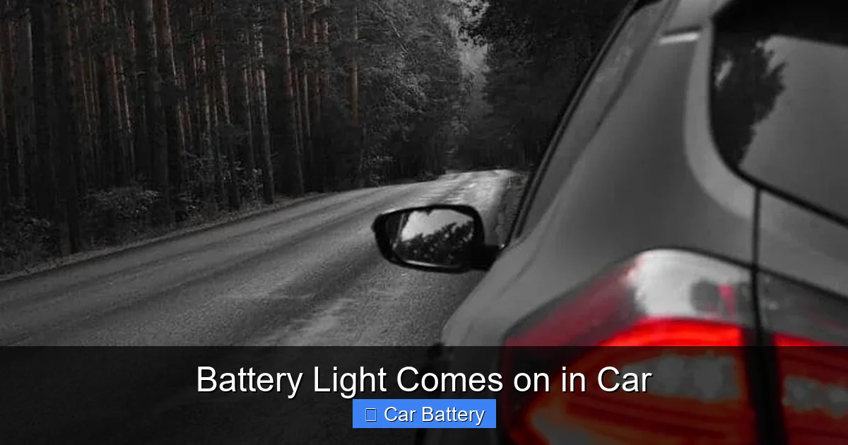 Battery Light Comes on in Car