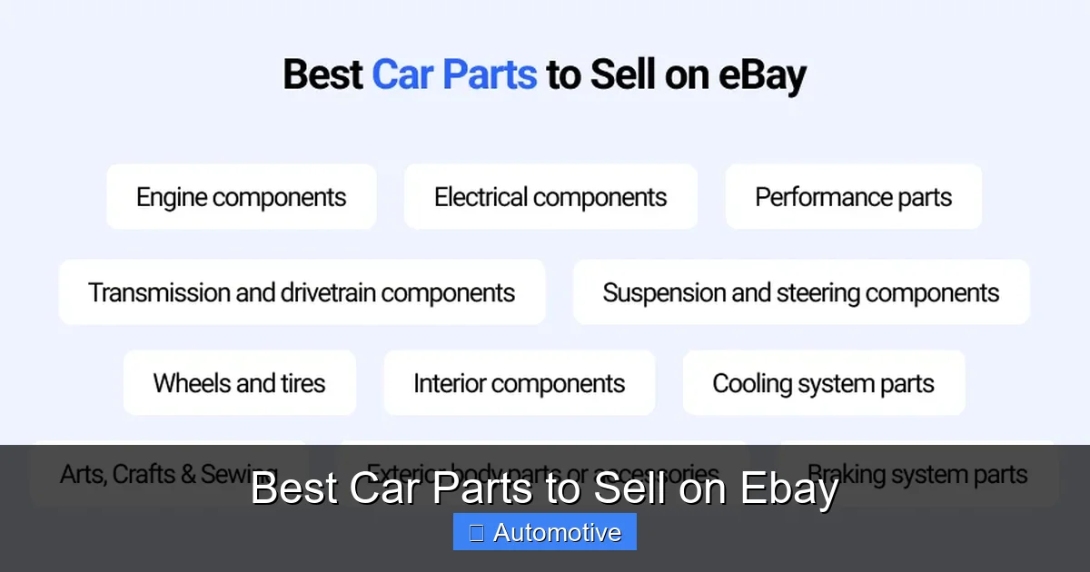 Best Car Parts to Sell on Ebay