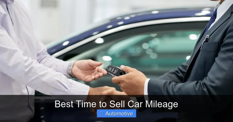 Best Time to Sell Car Mileage