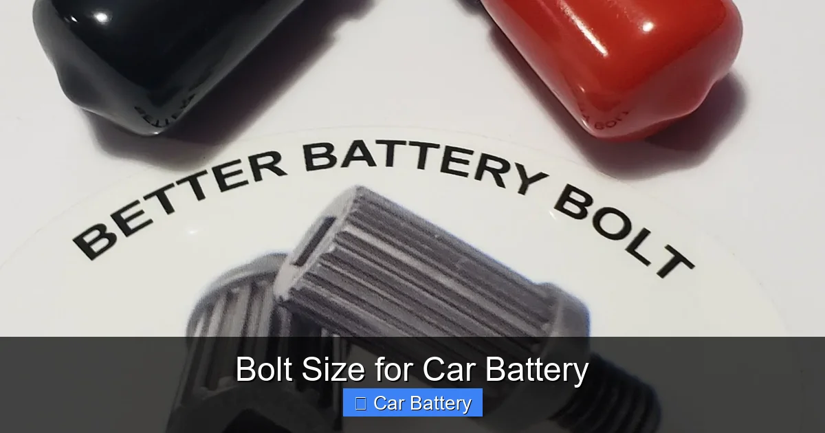 Bolt Size for Car Battery