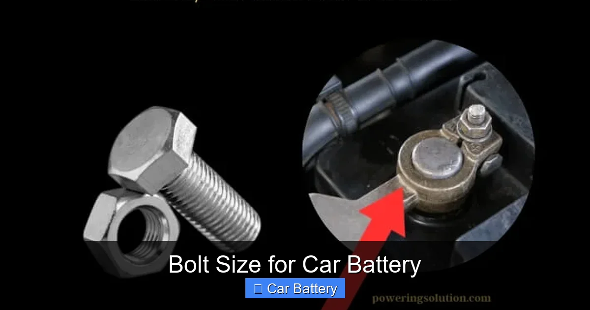 Bolt Size for Car Battery