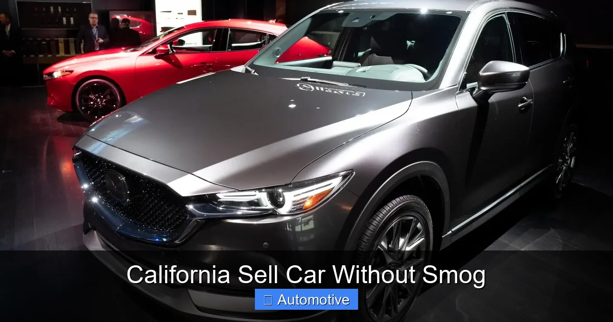 California Sell Car Without Smog