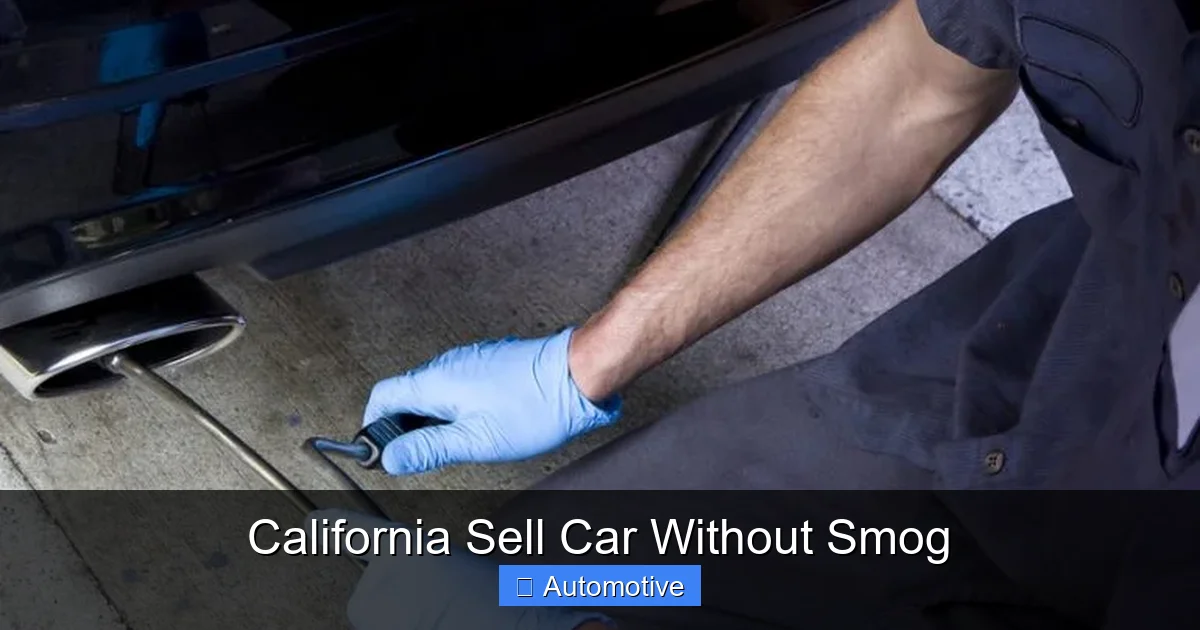 California Sell Car Without Smog