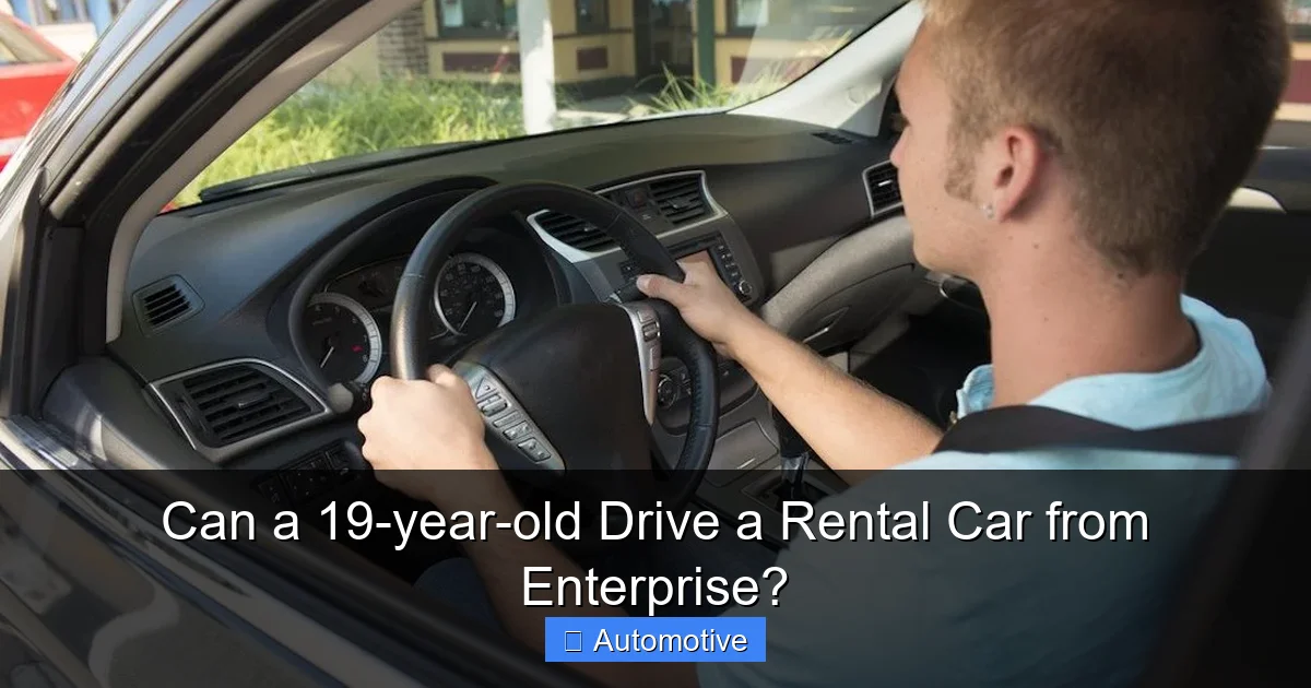 Can a 19-year-old Drive a Rental Car from Enterprise?