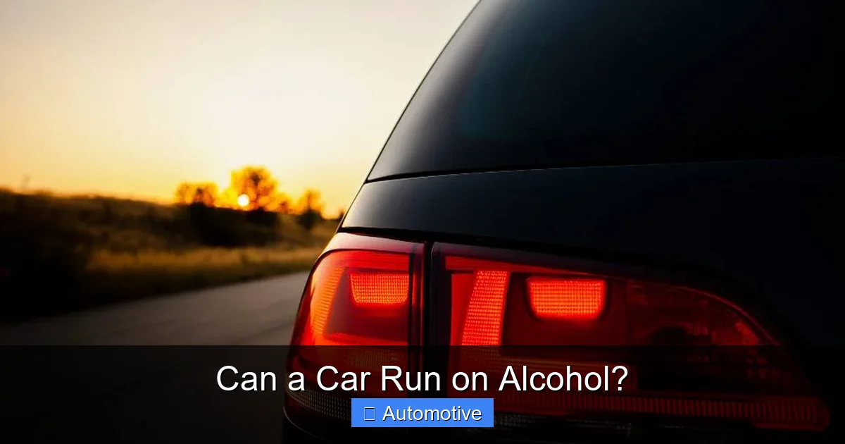 Can a Car Run on Alcohol?