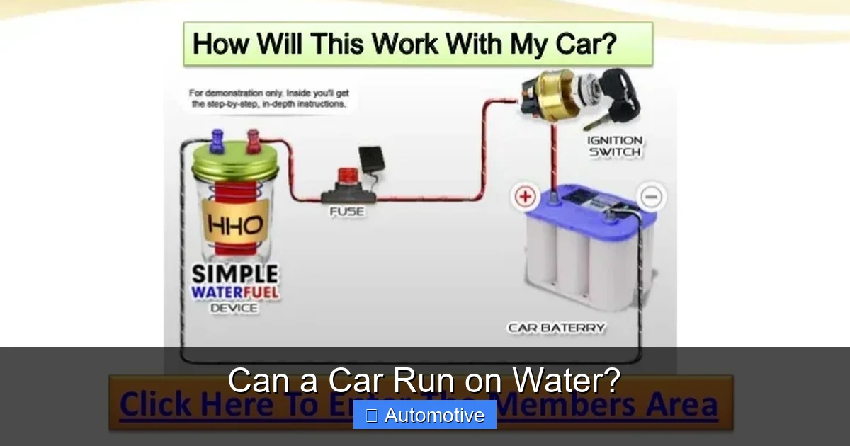 Can a Car Run on Water?