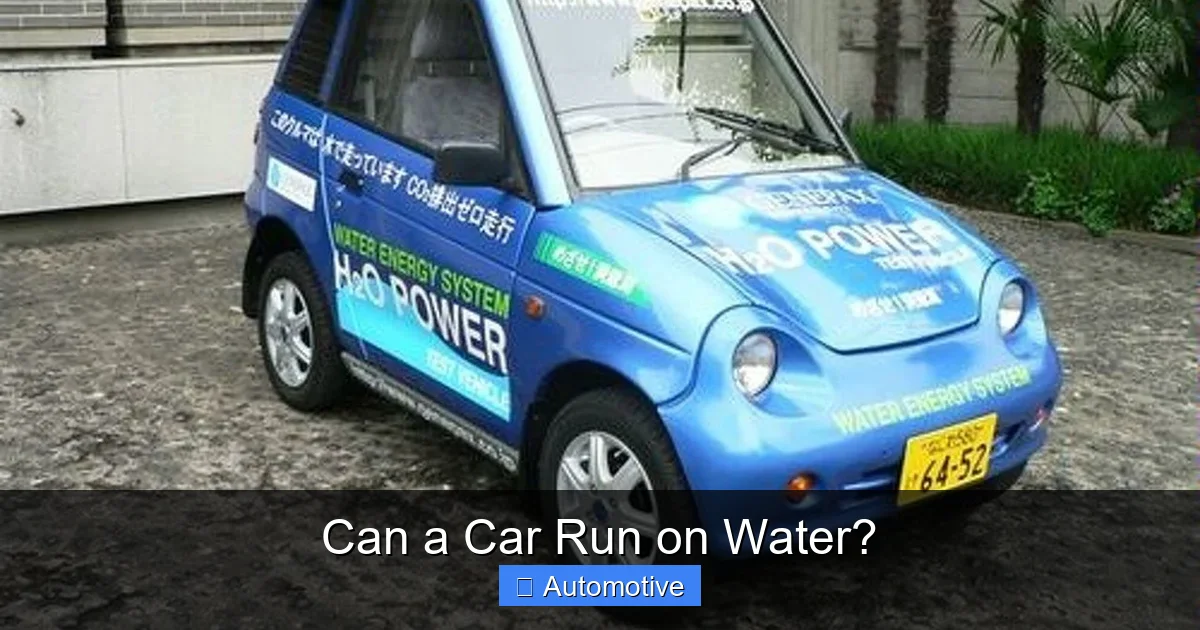 Can a Car Run on Water?