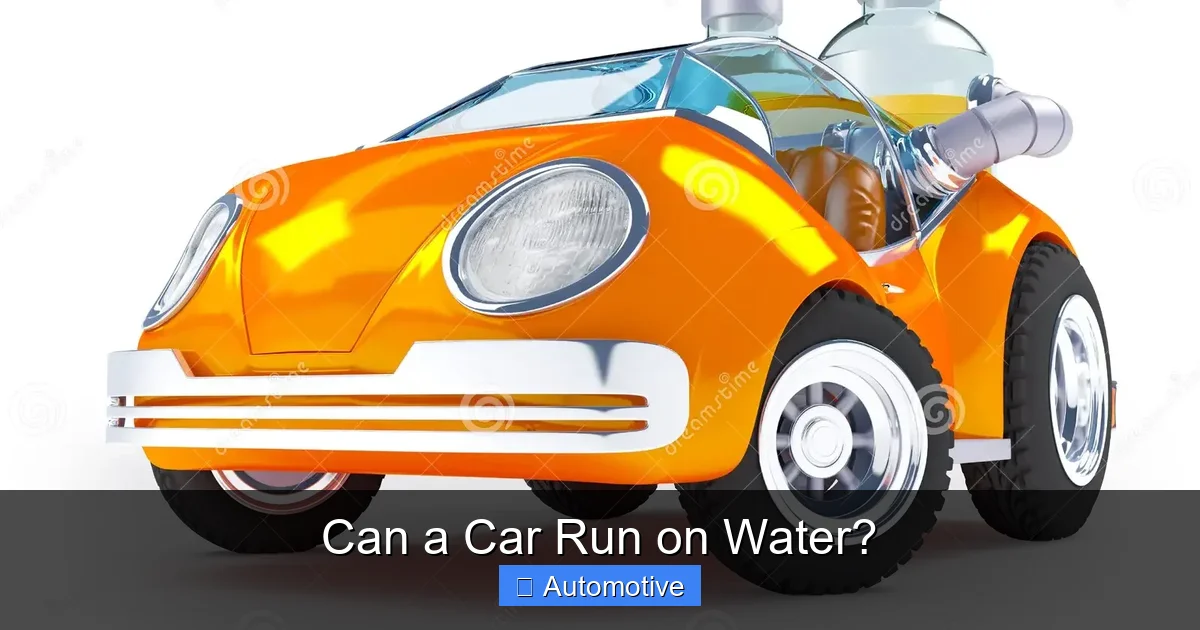 Can a Car Run on Water?
