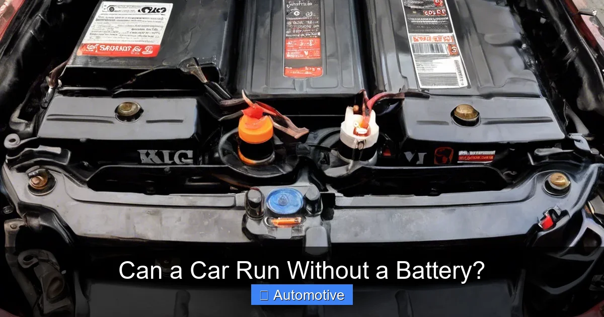 Can a Car Run Without a Battery?