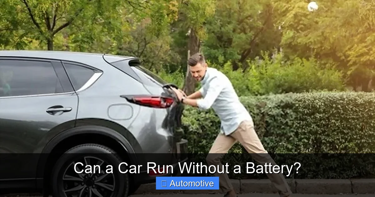 Can a Car Run Without a Battery?
