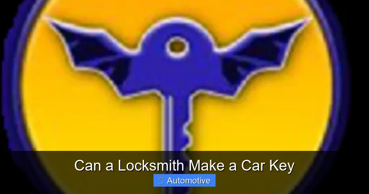 Can a Locksmith Make a Car Key