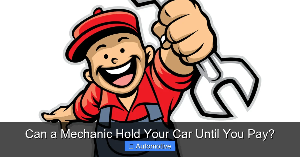 Can a Mechanic Hold Your Car Until You Pay?