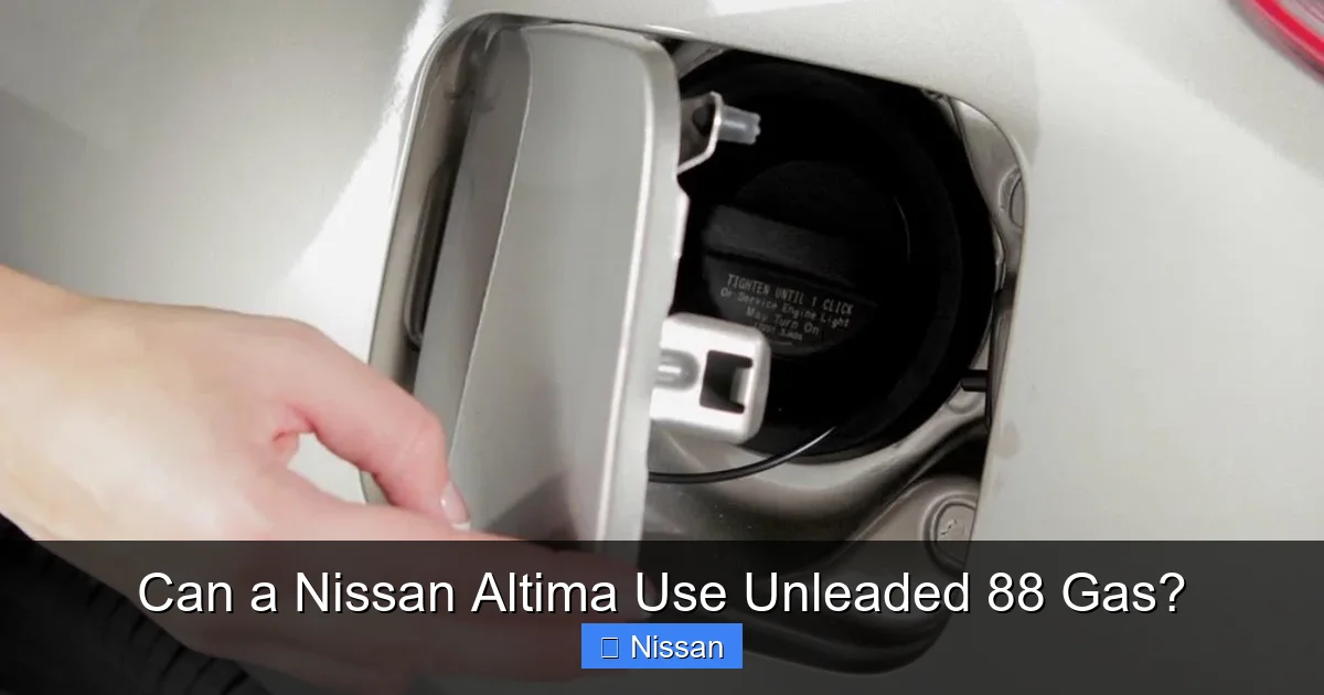 Can a Nissan Altima Use Unleaded 88 Gas?