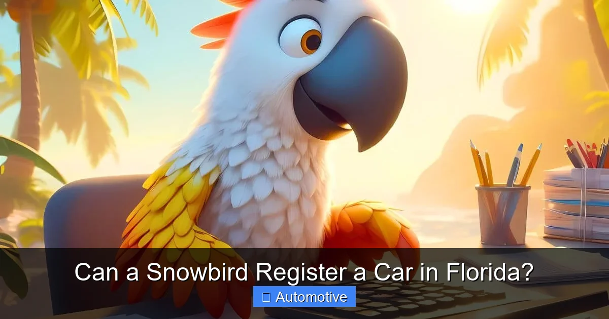 Can a Snowbird Register a Car in Florida?
