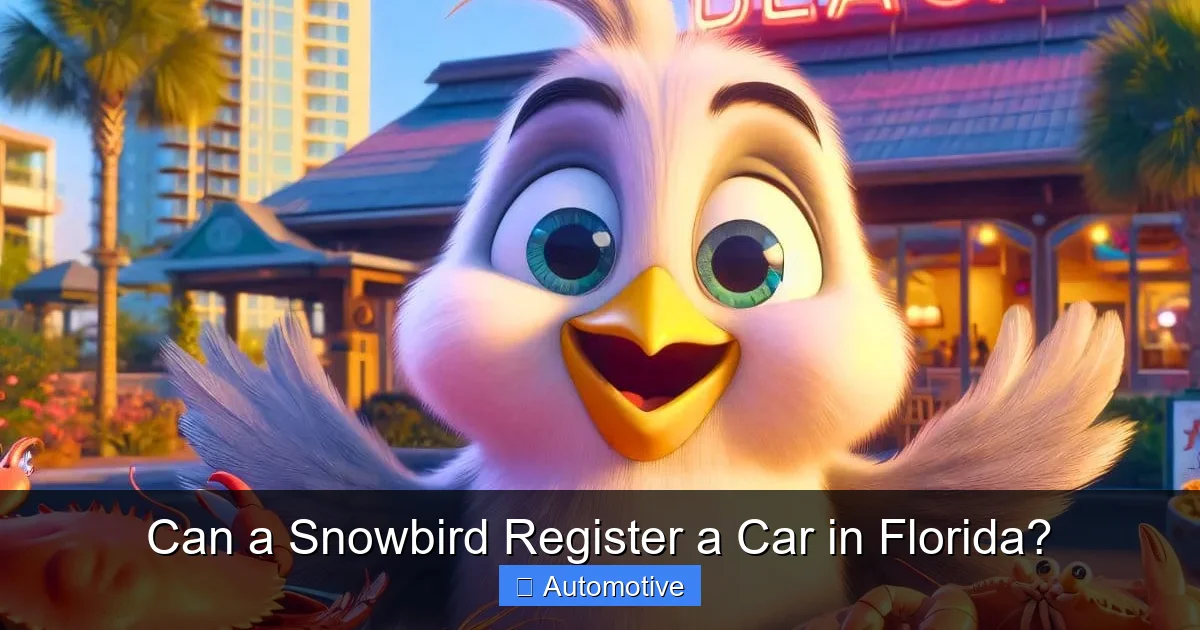 Can a Snowbird Register a Car in Florida?