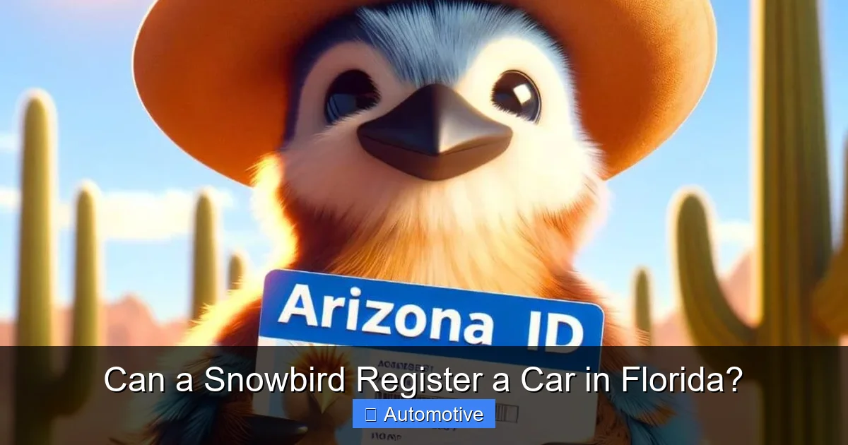 Can a Snowbird Register a Car in Florida?