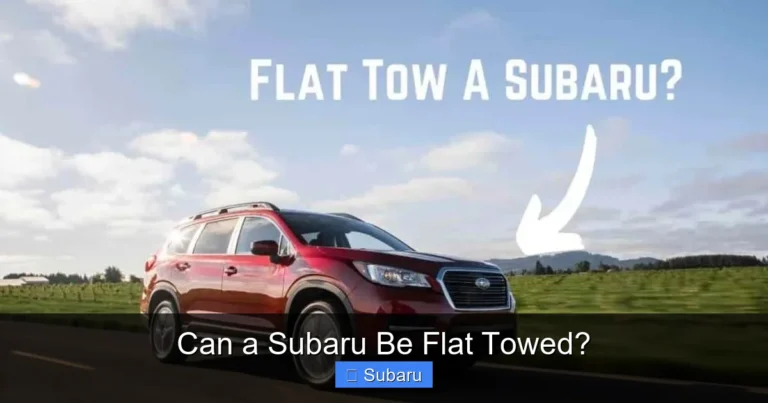 Can a Subaru Be Flat Towed?
