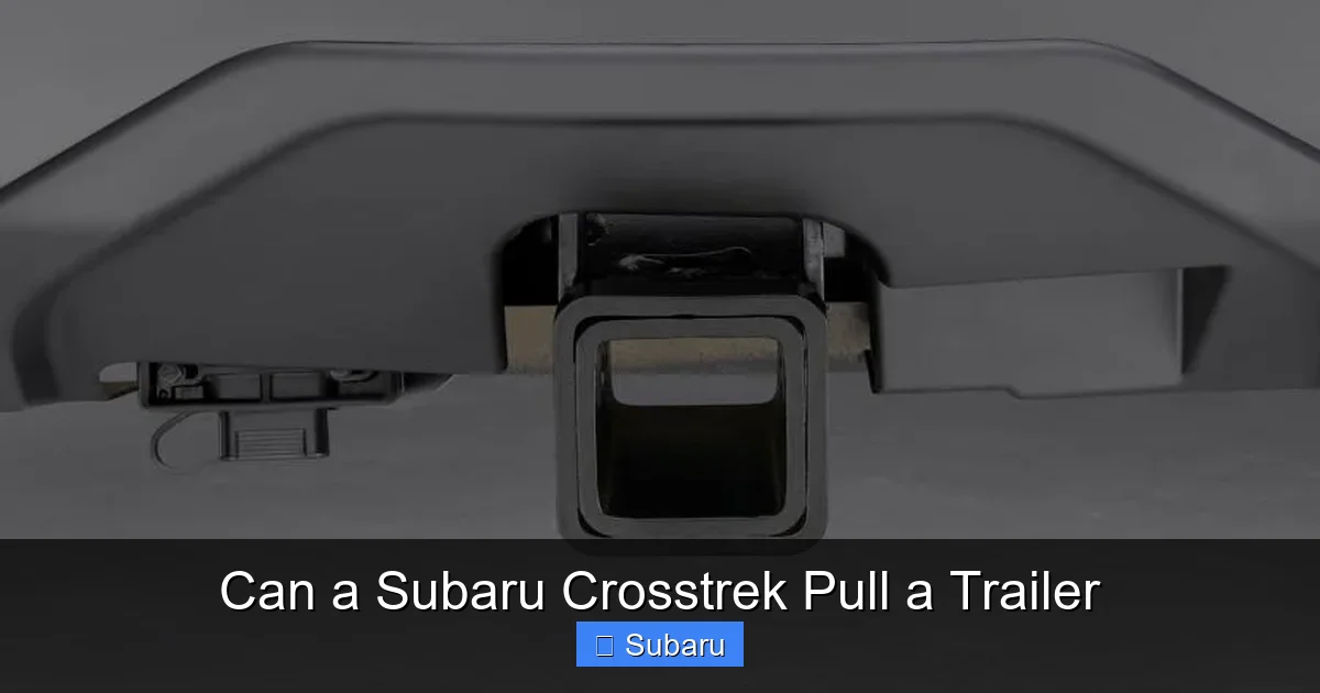 Can a Subaru Crosstrek Pull a Trailer