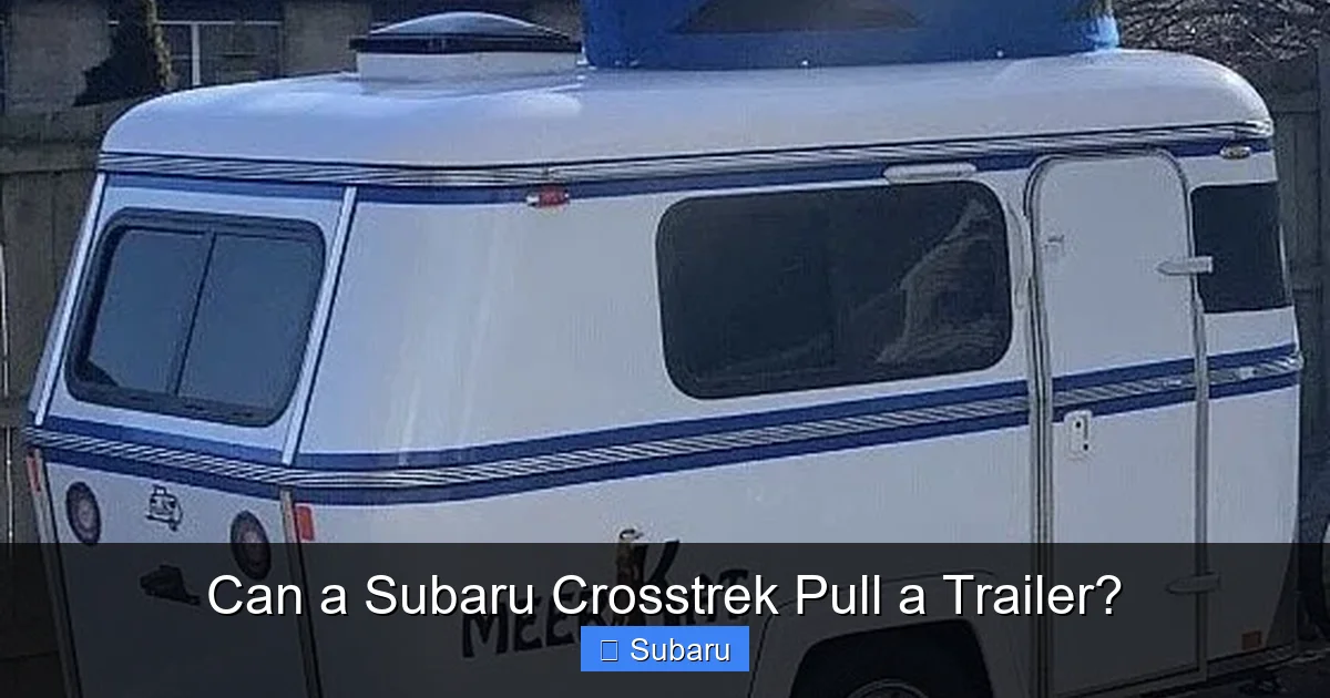 Can a Subaru Crosstrek Pull a Trailer?