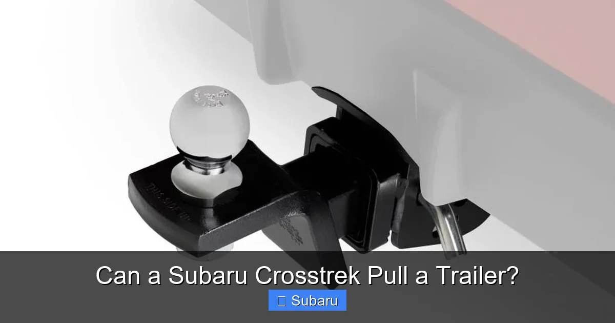 Can a Subaru Crosstrek Pull a Trailer?