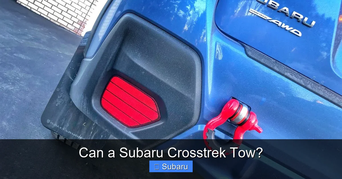 Can a Subaru Crosstrek Tow?