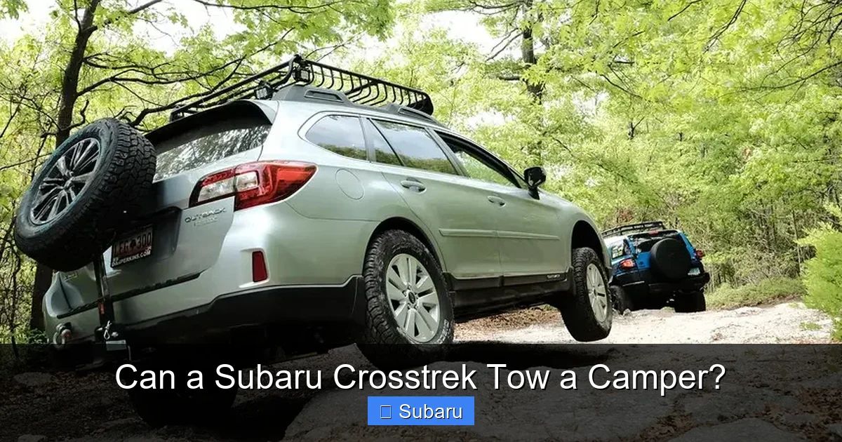 Can a Subaru Crosstrek Tow a Camper?