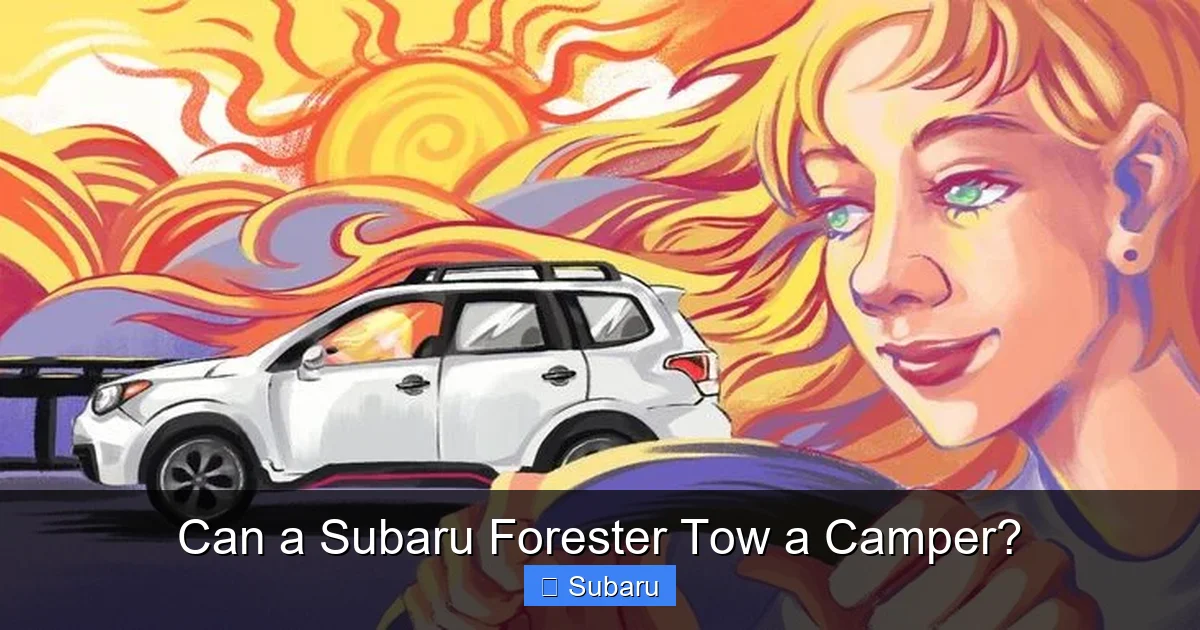 Can a Subaru Forester Tow a Camper?