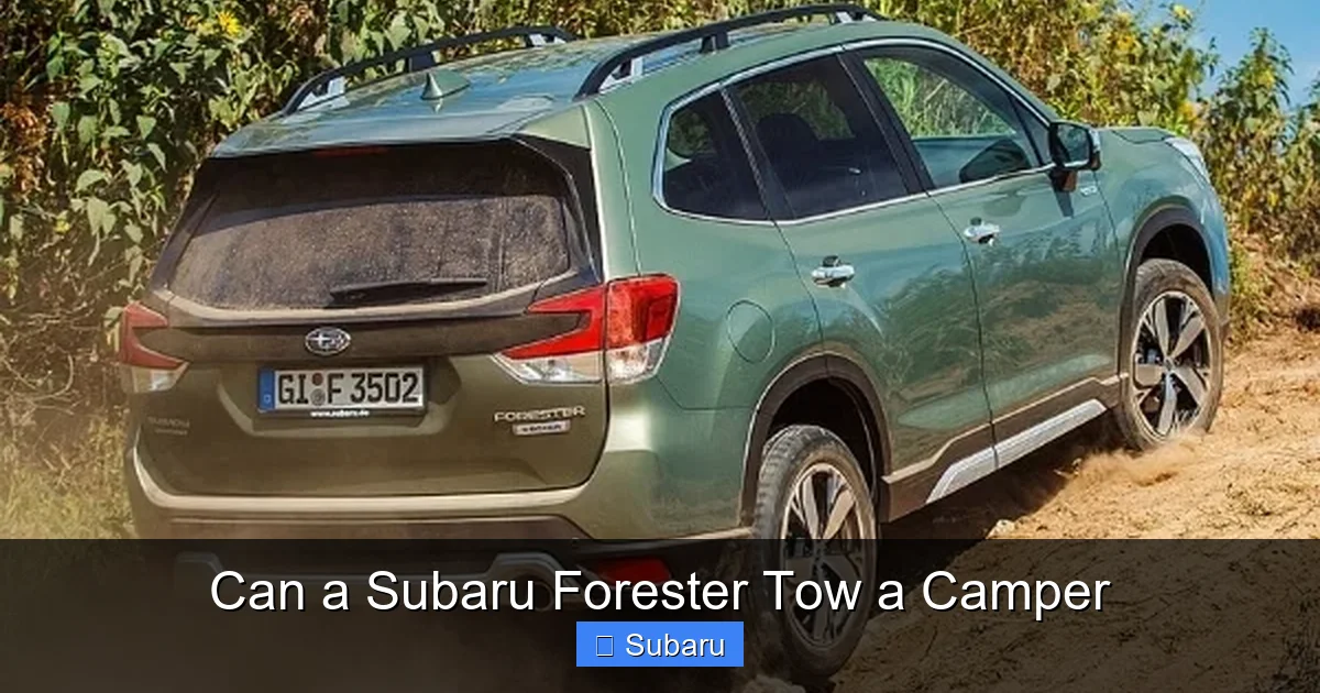 Can a Subaru Forester Tow a Camper