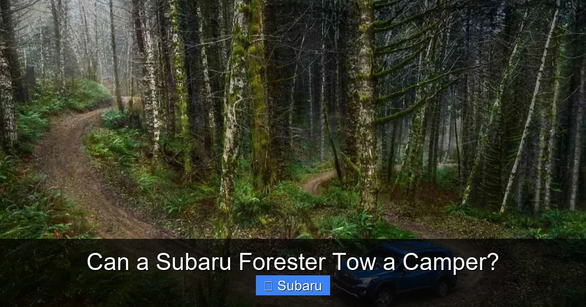 Can a Subaru Forester Tow a Camper?