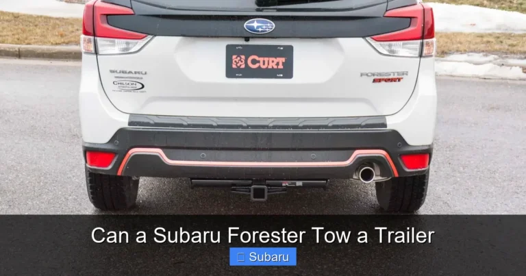 Can a Subaru Forester Tow a Trailer