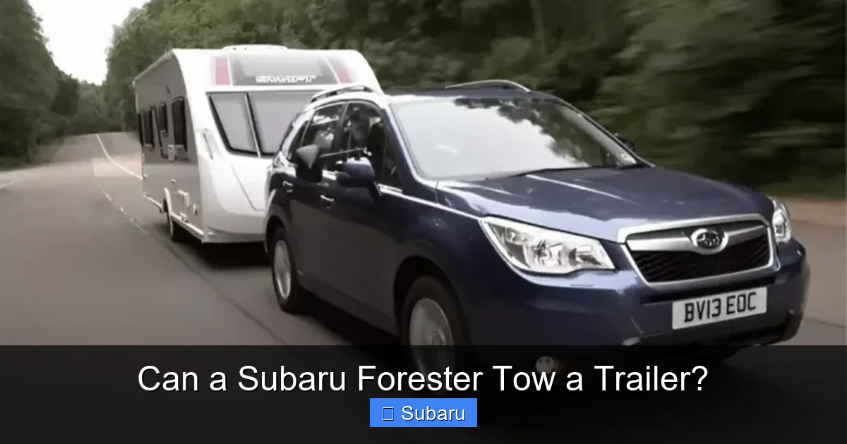 Can a Subaru Forester Tow a Trailer?