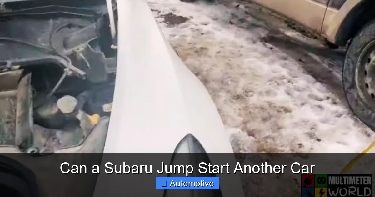 Can a Subaru Jump Start Another Car