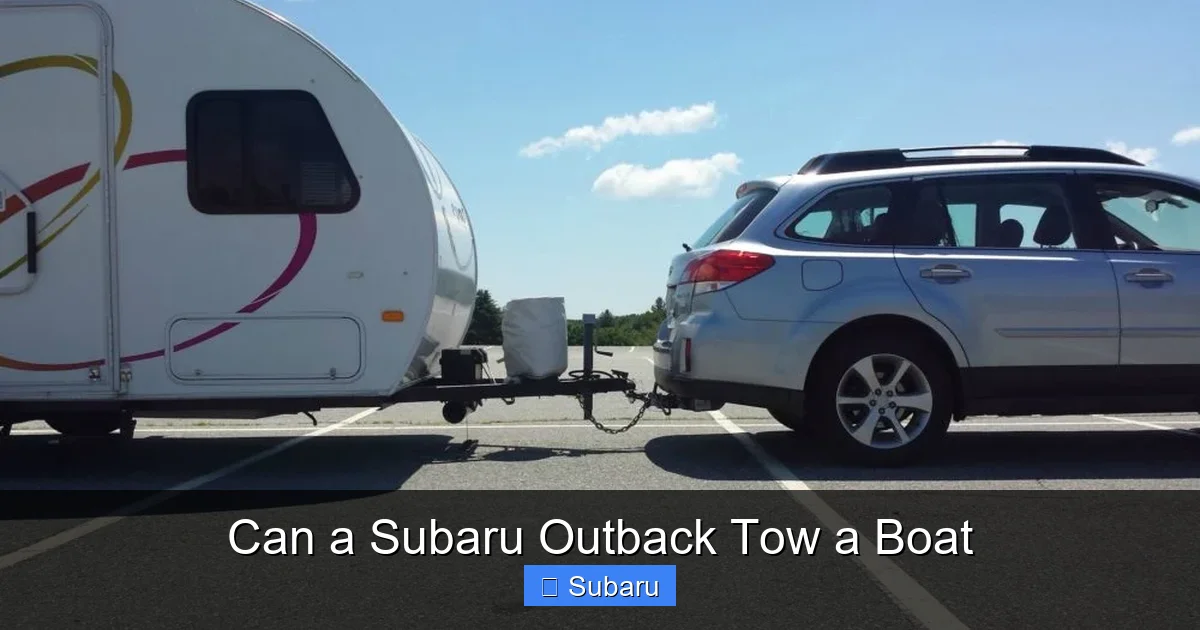 Can a Subaru Outback Tow a Boat