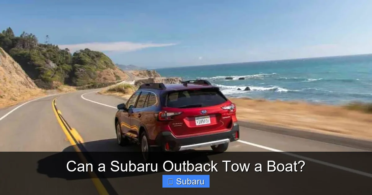 Can a Subaru Outback Tow a Boat?